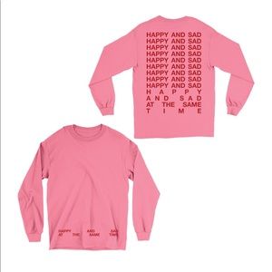 Kacey Musgraves Pink Long Sleeve Happy & Sad Tee